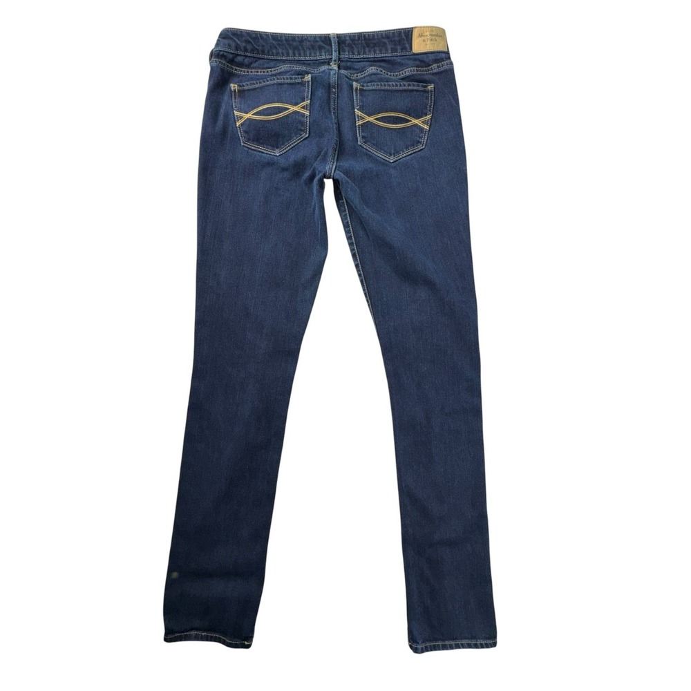 Ambercrombie & Fitch Skinny Jeans Stretch Dark Wash Low Rise Women 4R (27x33) - Picture 11 of 12